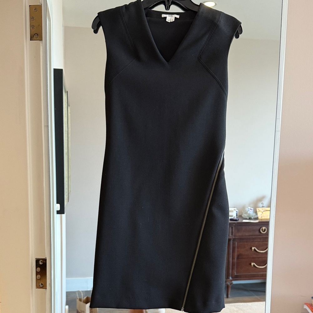 Helmut Lang Black V-Neck Mini Dress
